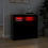 VidaXL vidaXL Sideboard mit LED-Leuchten Schwarz 80x35x75 cm 4