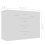 VidaXL vidaXL Sideboard White Engineered Wood Storage Cabinet Home Organiser Buffet 5