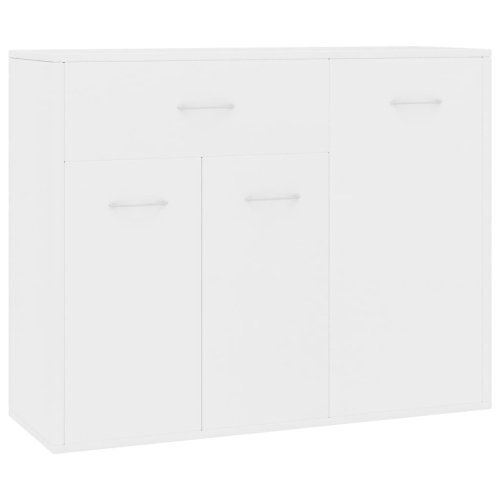 VidaXL vidaXL Sideboard White Engineered Wood Storage Cabinet Home Organiser Buffet 2