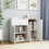 VidaXL vidaXL Sideboard White Engineered Wood Storage Cabinet Home Organiser Buffet 4