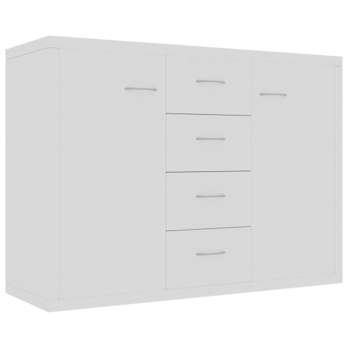 VidaXL vidaXL Sideboard White Engineered Wood Storage Cabinet Home Organiser Buffet 2