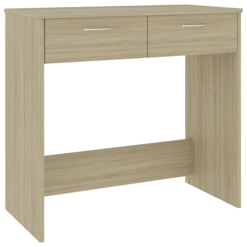 vidaXL Desk Sonoma Oak Engineered Wood Computer Table Office Desk Workstation 2