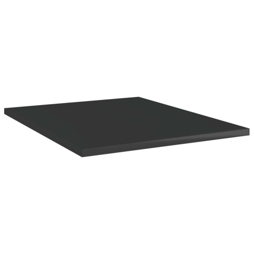 VidaXL vidaXL 8x Bookshelf Boards High Gloss Black Engineered Wood Panel Bookcase 2