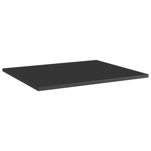 VidaXL vidaXL 8x Bookshelf Boards High Gloss Black Engineered Wood Shelf Replacement 2