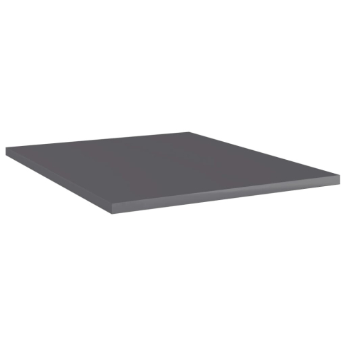 VidaXL vidaXL 8x Bookshelf Boards High Gloss Grey Engineered Wood Panel Bookcase 2