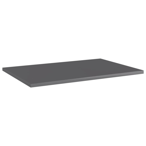 VidaXL vidaXL 8x Bookshelf Boards High Gloss Grey Engineered Wood Shelf Replacement 2