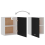 VidaXL vidaXL 2x Kitchen Cabinets Black Engineered Wood Home Storage Shelf Organiser 6