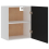 VidaXL vidaXL 2x Kitchen Cabinets Black Engineered Wood Home Storage Shelf Organiser 7