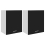 VidaXL vidaXL 2x Kitchen Cabinets Black Engineered Wood Home Storage Shelf Organiser 3