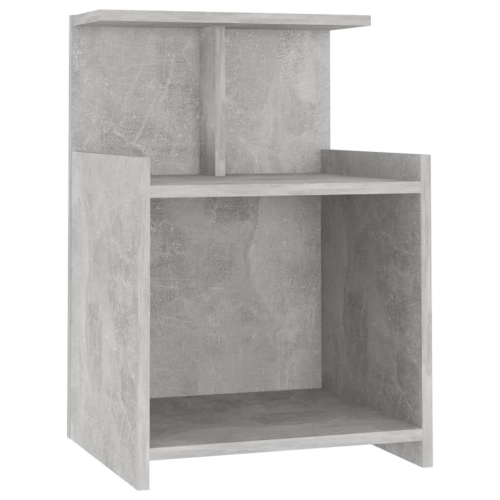 VidaXL vidaXL Bed Cabinet Concrete Grey Engineered Wood Bedside End Table Nightstand 2