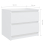 VidaXL vidaXL Bed Cabinet White Engineered Wood Indoor Bedside Side Storage Cabinet 5