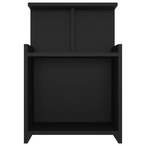 VidaXL vidaXL Bed Cabinet Black Engineered Wood Bedside Table End Table Nightstand 2