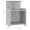 VidaXL vidaXL Bed Cabinet Concrete Grey Engineered Wood Bedside End Table Nightstand 5