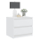 VidaXL vidaXL Bed Cabinet White Engineered Wood Indoor Bedside Side Storage Cabinet 6