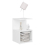 VidaXL vidaXL 2x Bedside Cabinets White Engineered Wood Bed Stand Table Nightstand 4