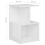 VidaXL vidaXL 2x Bedside Cabinets High Gloss White Engineered Wood Bedside Table 7