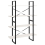 VidaXL vidaXL Solid Pine Wood 4-Tier Book Cabinet White Home Bookcase Storage Rack 3