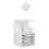 VidaXL vidaXL 2x Bedside Cabinets High Gloss White Engineered Wood Bedside Table 4