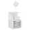 VidaXL vidaXL Bedside Cabinet High Gloss White Engineered Wood Bed Stand Side Table 3