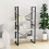 VidaXL vidaXL Solid Pine Wood 4-Tier Book Cabinet White Home Bookcase Storage Rack 4