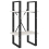 VidaXL vidaXL Solid Pine Wood 2-Tier Book Cabinet White Office Storage Rack Bookcase 3