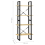 VidaXL vidaXL Solid Pine Wood 4-Tier Book Cabinet Home Office Storage Rack Bookcase 5