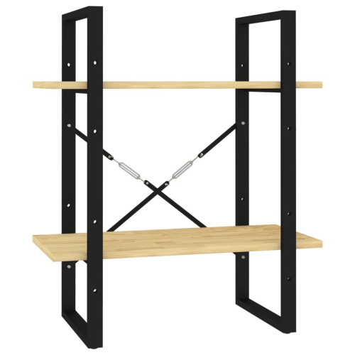 VidaXL vidaXL Solid Pine Wood 2-Tier Book Cabinet Home Office Storage Rack Bookcase 2