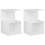 VidaXL vidaXL 2x Bedside Cabinets High Gloss White Engineered Wood Bedside Table 3