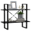 VidaXL vidaXL 2-Tier Book Cabinet Black Engineered Wood Home Storage Rack Bookcase 4