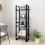 VidaXL vidaXL Solid Pine Wood 4-Tier Book Cabinet Grey Office Storage Rack Bookcase 4