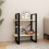 VidaXL vidaXL Solid Pine Wood 2-Tier Book Cabinet Home Office Storage Rack Bookcase 4