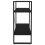VidaXL vidaXL 2-Tier Book Cabinet Black Engineered Wood Home Storage Rack Bookcase 6