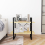 VidaXL vidaXL Solid Pine Wood 2-Tier Book Cabinet Home Office Storage Rack Bookcase 4