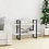 VidaXL vidaXL 2-Tier Book Cabinet White Engineered Wood Home Bookcase Storage Rack 4