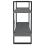 VidaXL vidaXL Solid Pine Wood 2-Tier Book Cabinet Grey Home Bookcase Storage Rack 7
