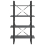 VidaXL vidaXL Solid Pine Wood 4-Tier Book Cabinet Grey Home Bookcase Storage Rack 6