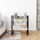 VidaXL vidaXL Solid Pine Wood 2-Tier Book Cabinet White Office Storage Rack Bookcase 4