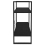 VidaXL vidaXL Solid Pine Wood 2-Tier Book Cabinet Black Home Bookcase Storage Rack 7