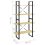 VidaXL vidaXL Solid Pine Wood 4-Tier Book Cabinet Organiser Bookcase Storage Rack 5