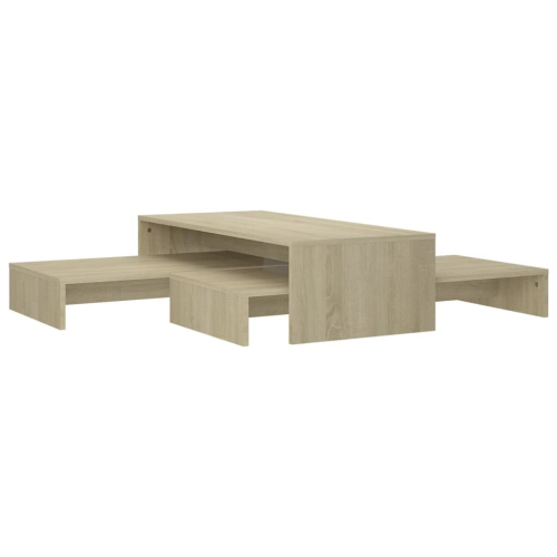 VidaXL vidaXL Nesting Coffee Table Set Sonoma Oak Engineered Wood Couch Side Table 2