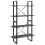 VidaXL vidaXL Solid Pine Wood 4-Tier Book Cabinet Grey Home Bookcase Storage Rack 3