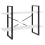 VidaXL vidaXL 2-Tier Book Cabinet White Engineered Wood Home Bookcase Storage Rack 3