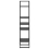 VidaXL vidaXL Solid Pine Wood 4-Tier Book Cabinet Grey Office Storage Rack Bookcase 7