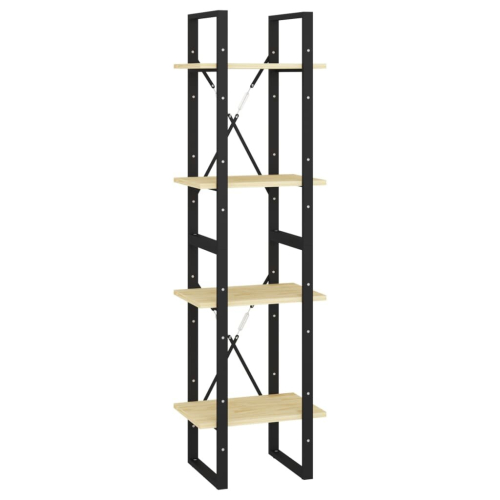VidaXL vidaXL Solid Pine Wood 4-Tier Book Cabinet Home Office Storage Rack Bookcase 2