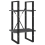 VidaXL vidaXL Solid Pine Wood 2-Tier Book Cabinet Grey Office Storage Rack Bookcase 3