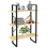 VidaXL vidaXL Solid Pine Wood 3-Tier Book Cabinet Organiser Bookcase Storage Rack 4