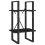 VidaXL vidaXL Solid Pine Wood 2-Tier Book Cabinet Black Office Storage Rack Bookcase 3