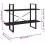 VidaXL vidaXL Solid Pine Wood 2-Tier Book Cabinet Black Home Bookcase Storage Rack 5