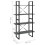 VidaXL vidaXL Solid Pine Wood 4-Tier Book Cabinet Grey Home Bookcase Storage Rack 5