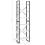 VidaXL vidaXL Solid Pine Wood High Cabinet White Standing Shelf Storage Book Rack 10